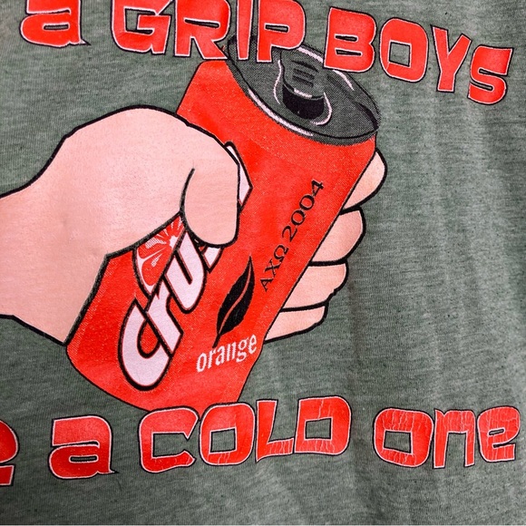 Vintage Crush Soda Tee Women Green Orange Y2K Millennial Fashion - Picture 3 of 5